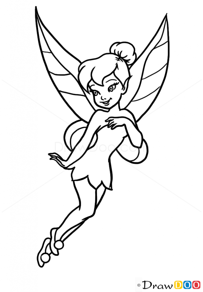 Tinker Bell Drawing - Coloring Home
