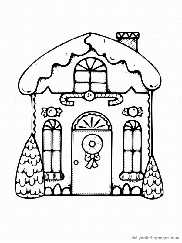 Christmas Houses Coloring Pages - Coloring Pages For All Ages