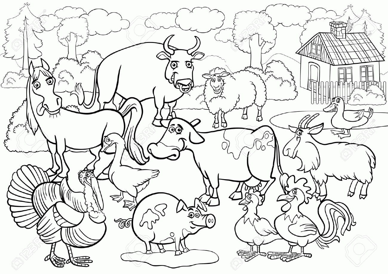 Coloring Pages Farming Scenes - Coloring Home