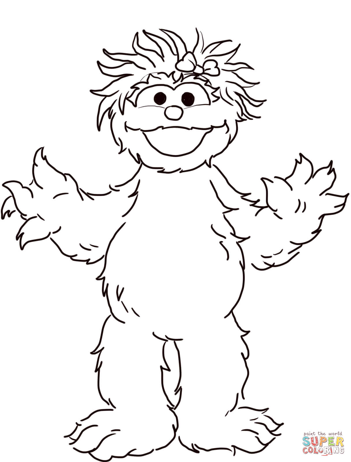 Snuffleupagus Stuffed Animal coloring page | Free Printable ...
