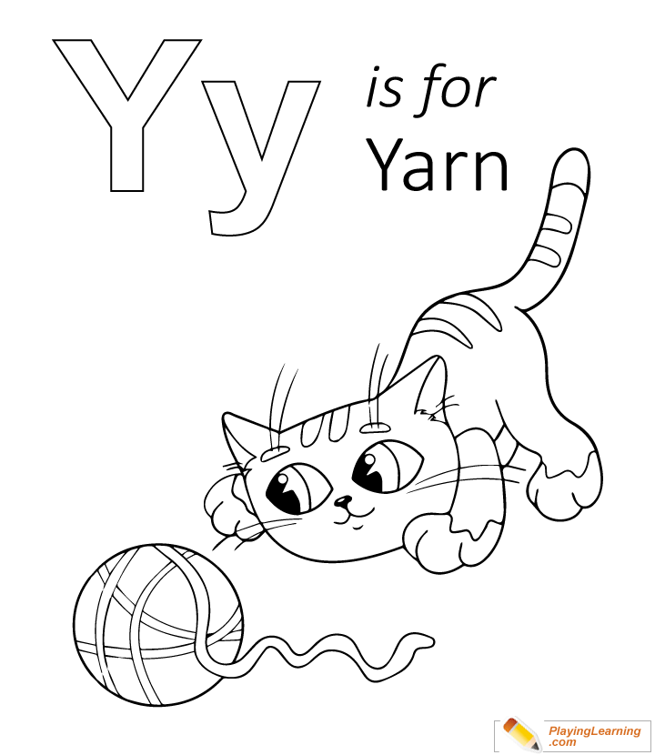 Y Is For Yarn Coloring Page | Free Y Is For Yarn Coloring Page