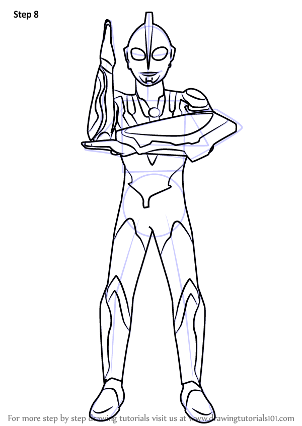 Learn How to Draw Ultraman Ribut (Ultraman) Step by Step : Drawing Tutorials