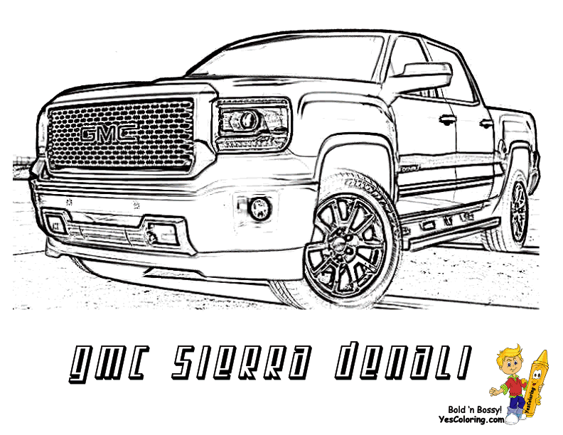 American Pickup Truck Coloring Sheet | Free | Truck | YesColoring ...