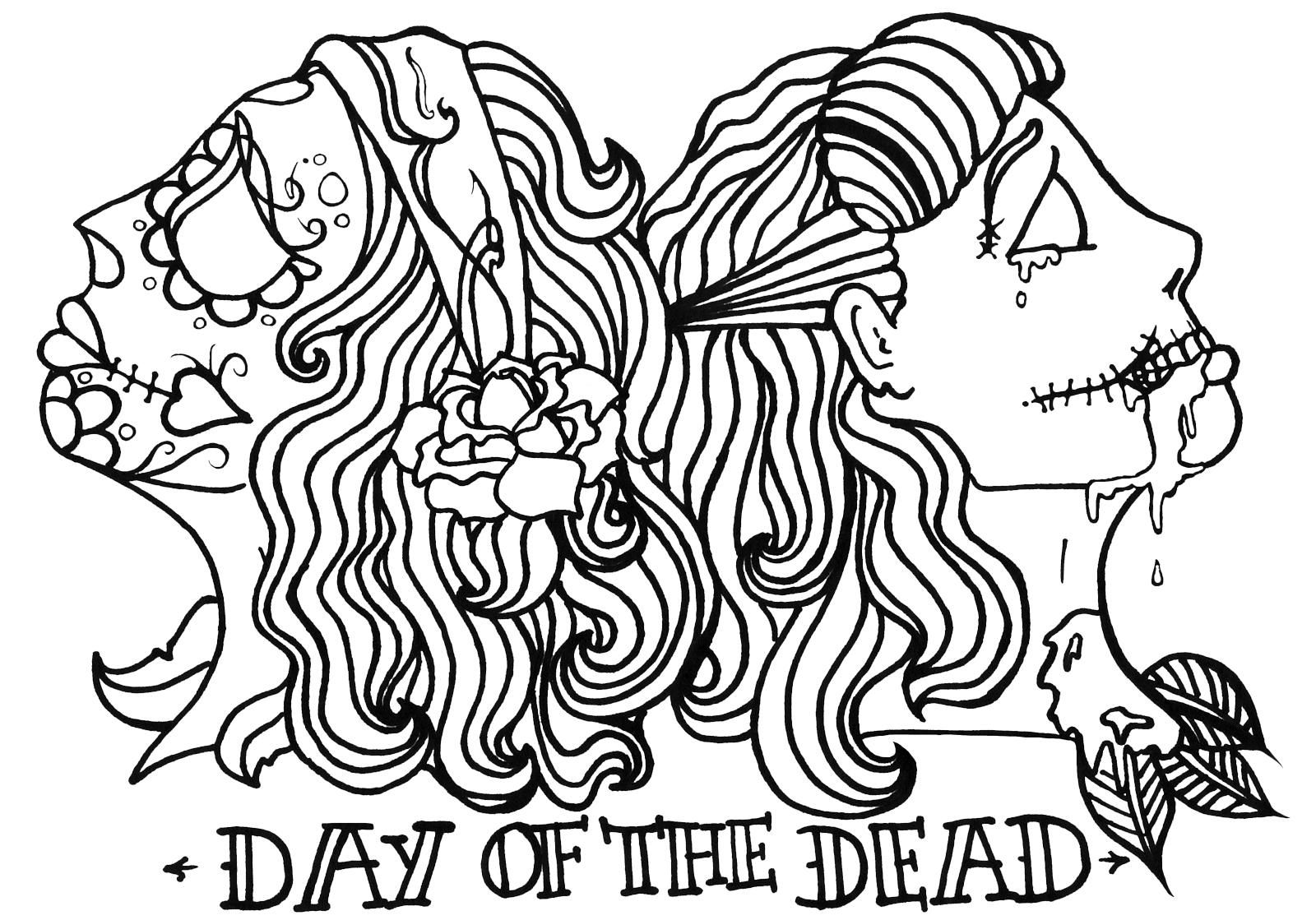 Coloring Pages Day Dead Home Superb Part 8 Animal