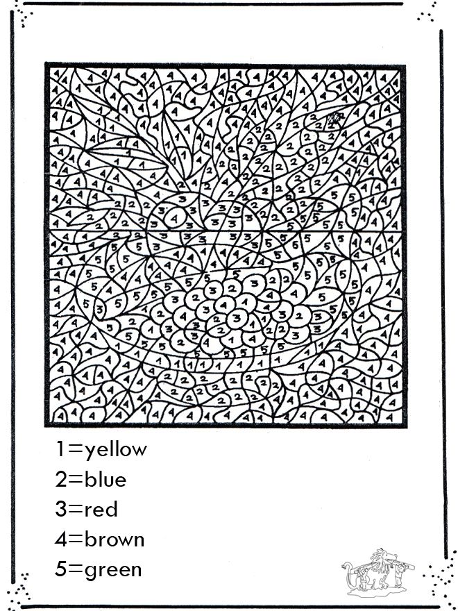 Free Printable Paint By Numbers For Adults - Coloring Home