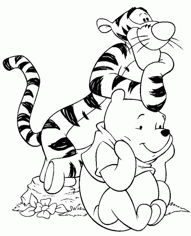 Baby Disney Cartoon Characters Coloring Pages - Coloring