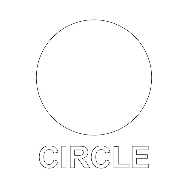 Vector | Shapes coloring page circle shape