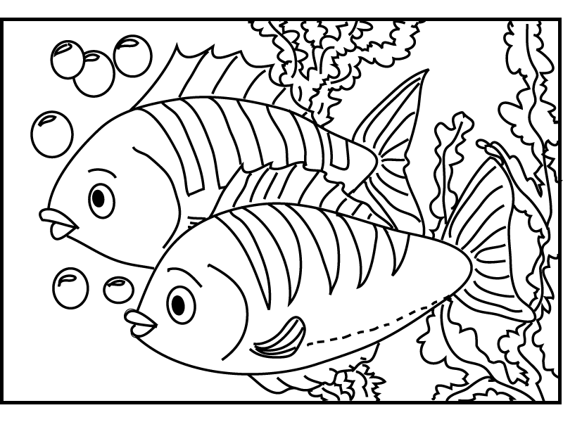 Detailed Fish Coloring Pages - Coloring Home