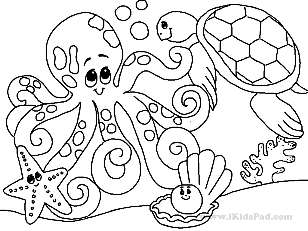 Free Ocean Animals Coloring Pages - High Quality Coloring Pages