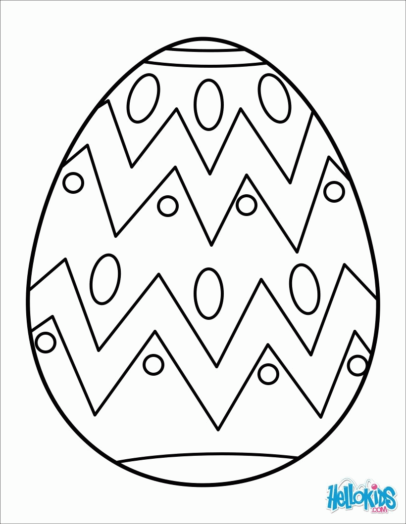 Painted easter egg coloring pages - Hellokids.com