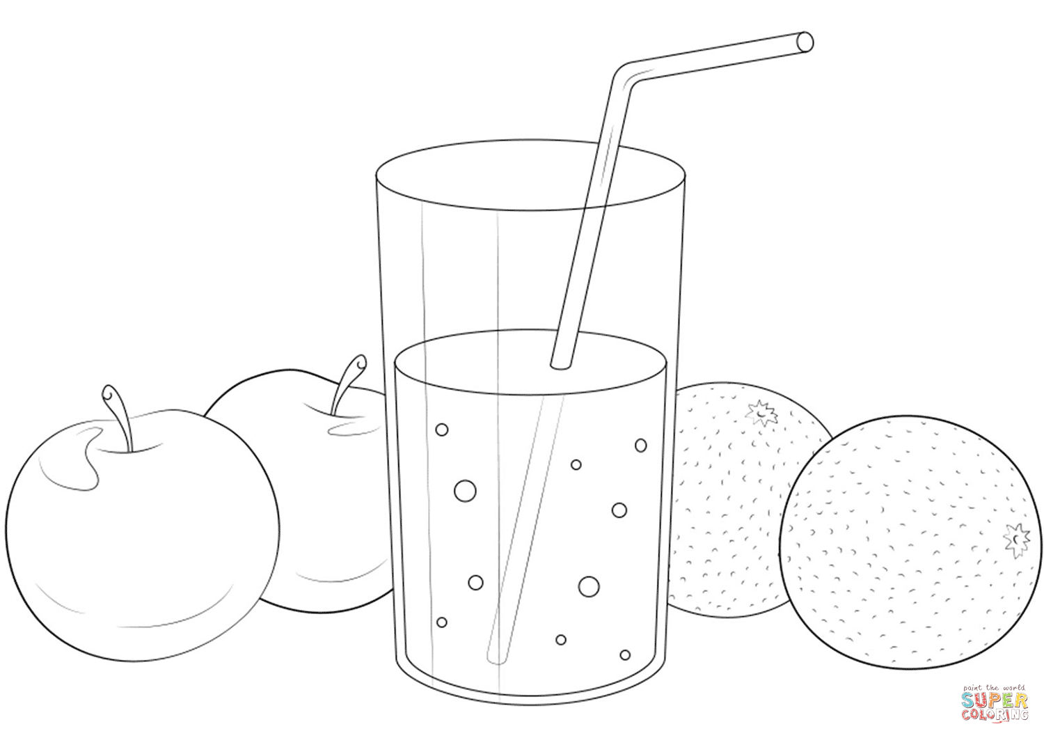 Fruit Juice coloring page | Free Printable Coloring Pages