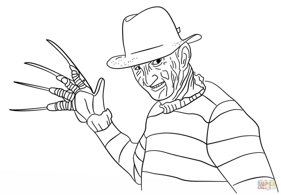 Freddy Krueger coloring page | Free Printable Coloring Pages