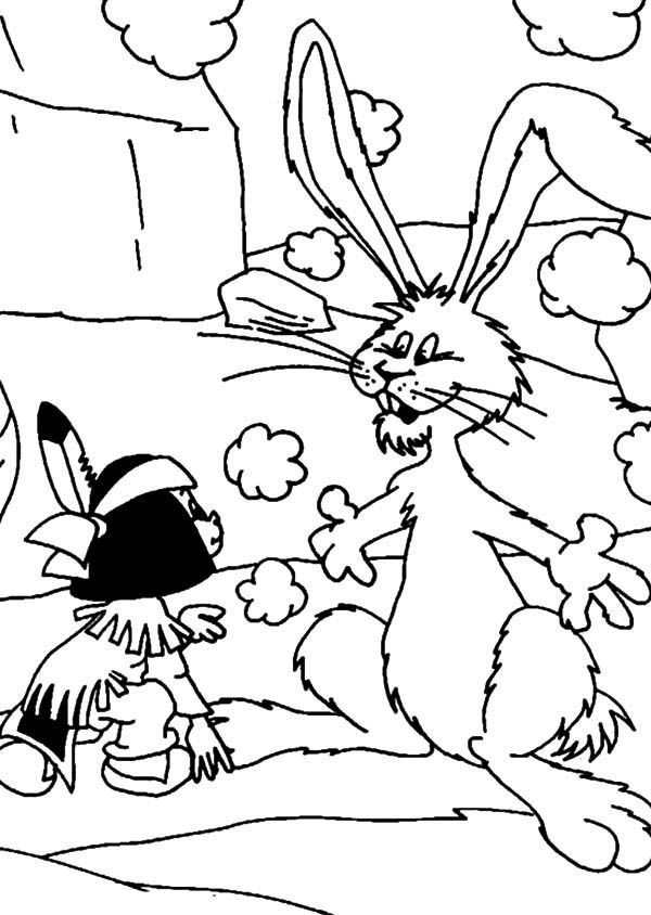 Nanabozo the Rabbit Show Up in Front of Yakari Coloring Pages ...