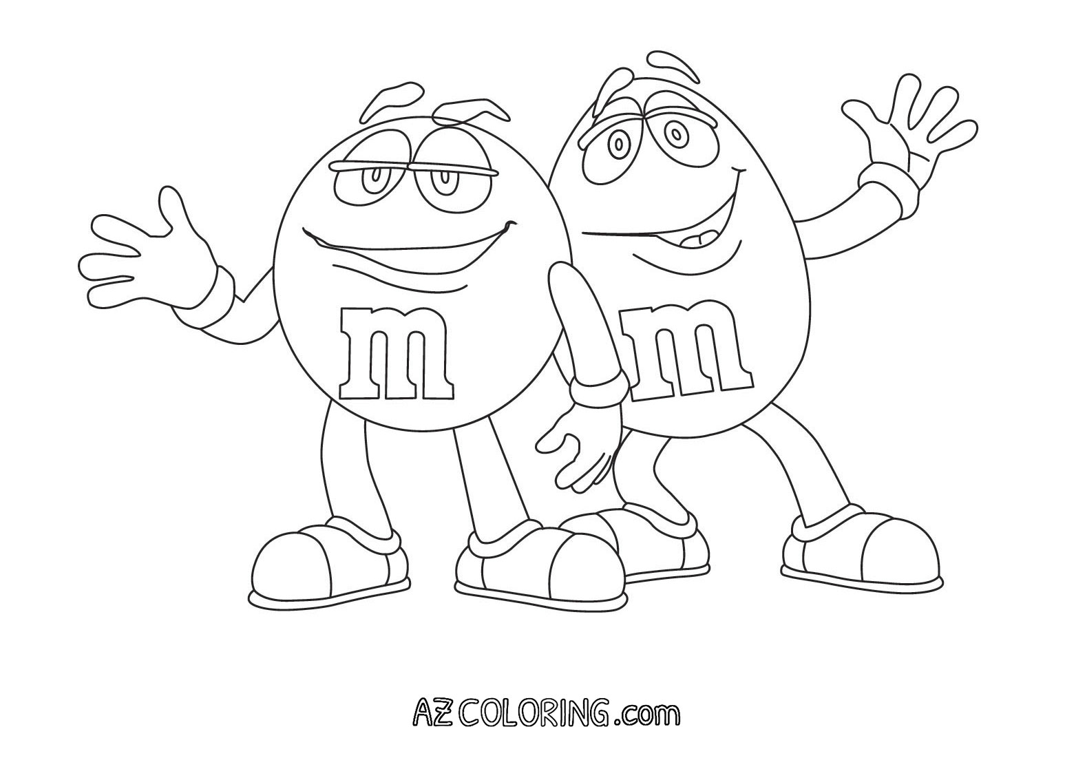 M&m Coloring Page - Coloring Home