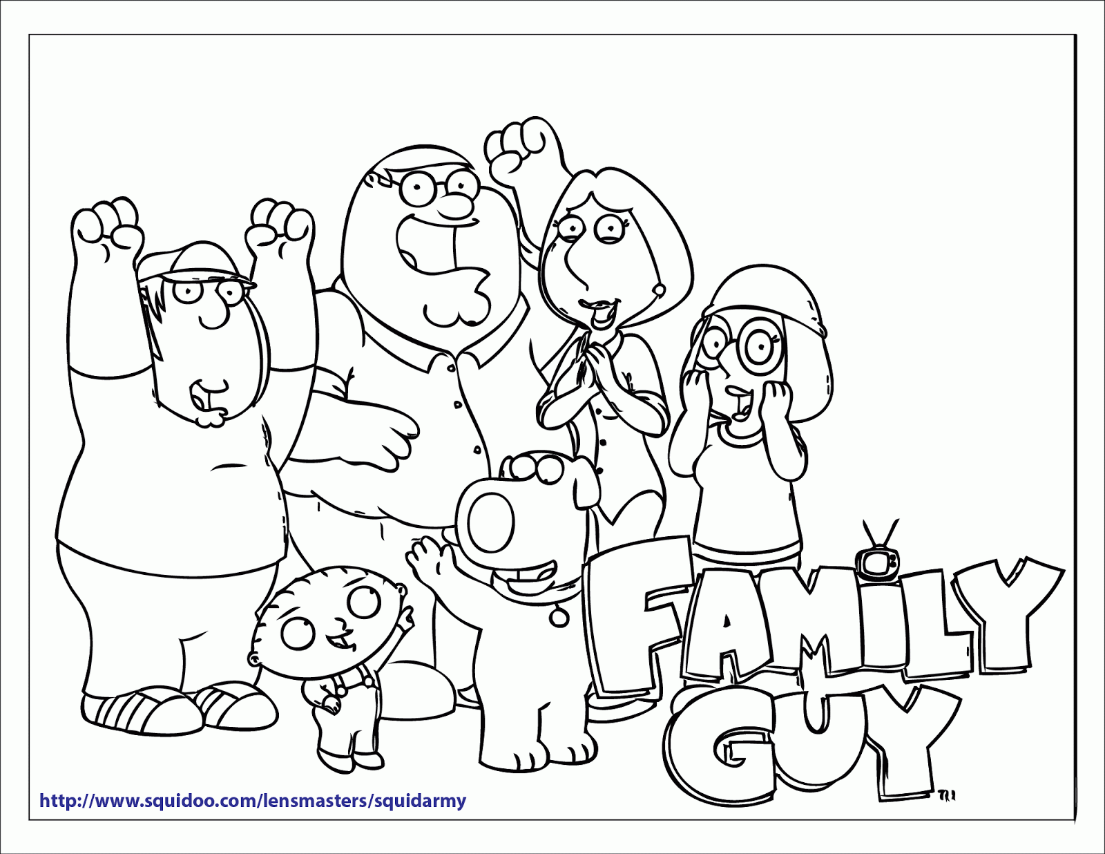 Family Guy Coloring Pages Griffin Army