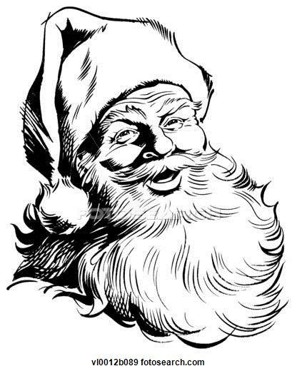 Santa Claus Sketch - Coloring Home
