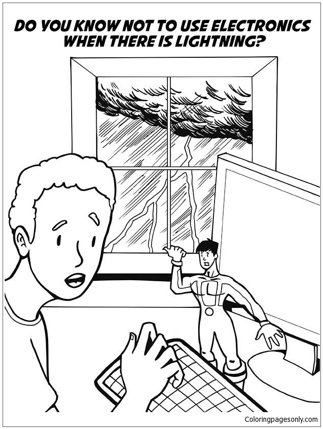 Natural Disaster Safety 1 Coloring Page - Free Coloring Pages Online