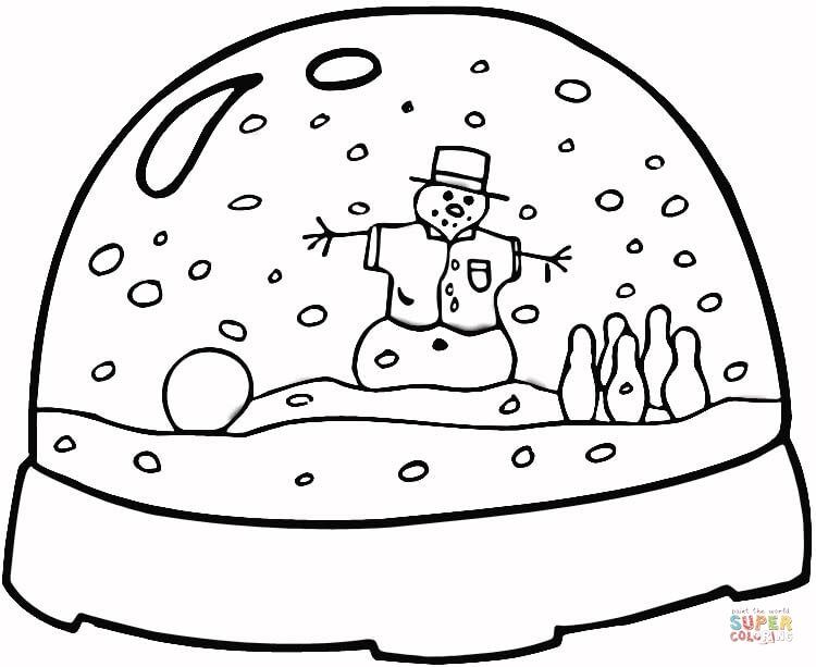 snow globe coloring pages - Clip Art Library