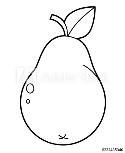cartoon acene with pear on white background - vector coloring page -  illustration for children - Buy this stock vector and explore similar  vectors at Adobe Stock | Adobe Stock