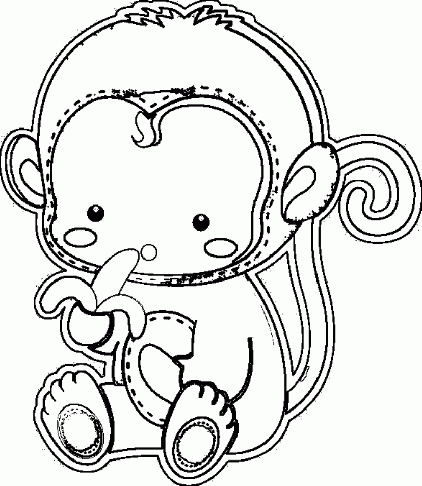 Kids Coloring Pages Animals Cute Coloring Home