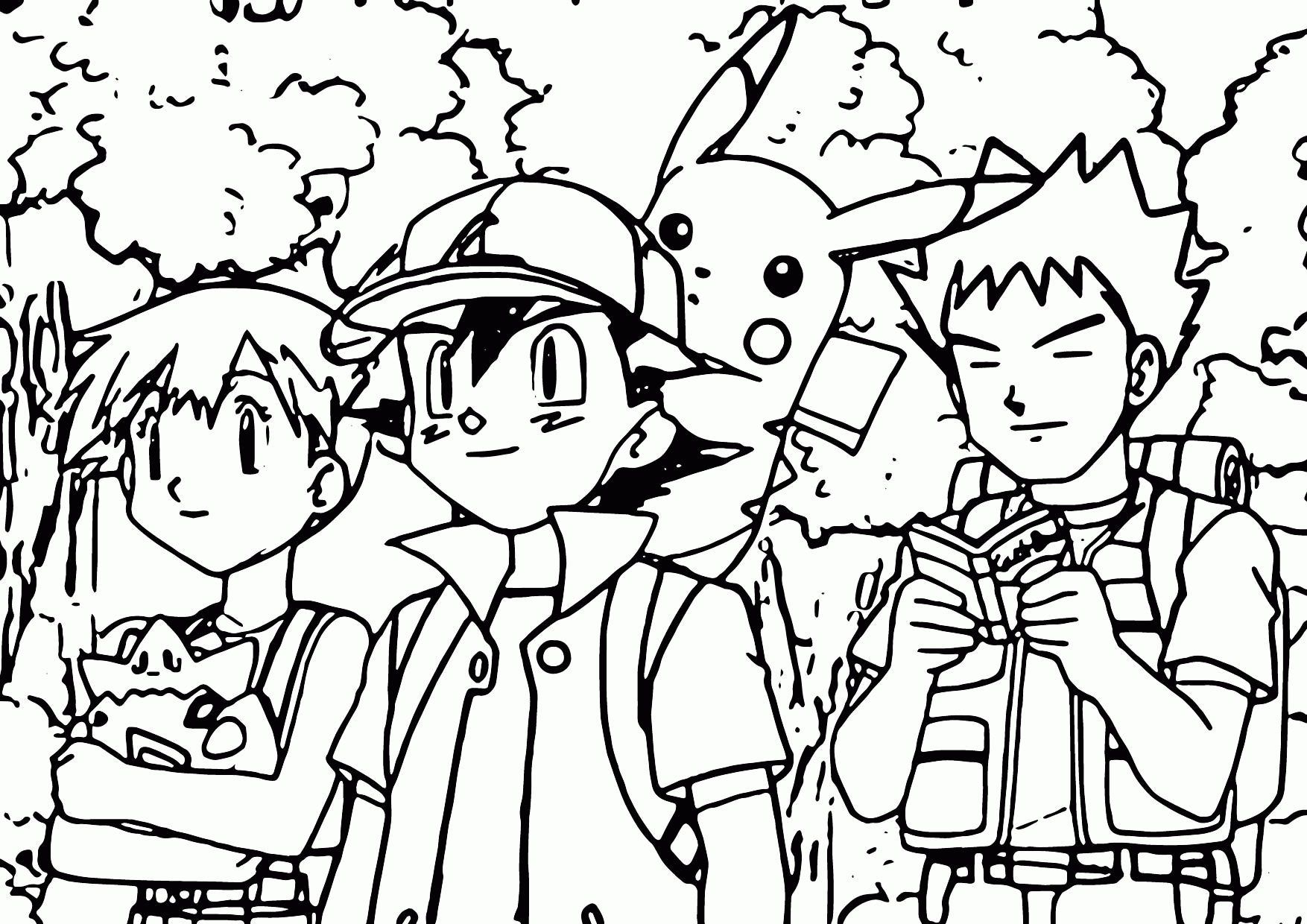 Pokemon Family Coloring Page | Wecoloringpage