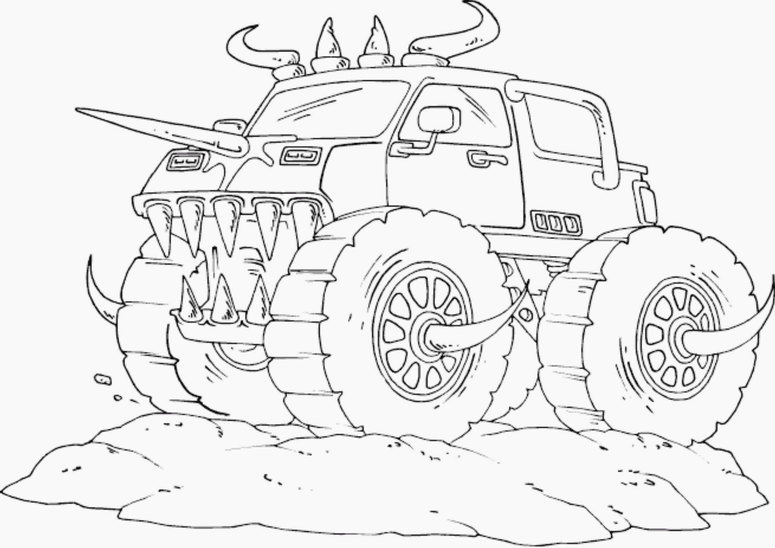 Monster Jam Truck Coloring Pages Printable Printable