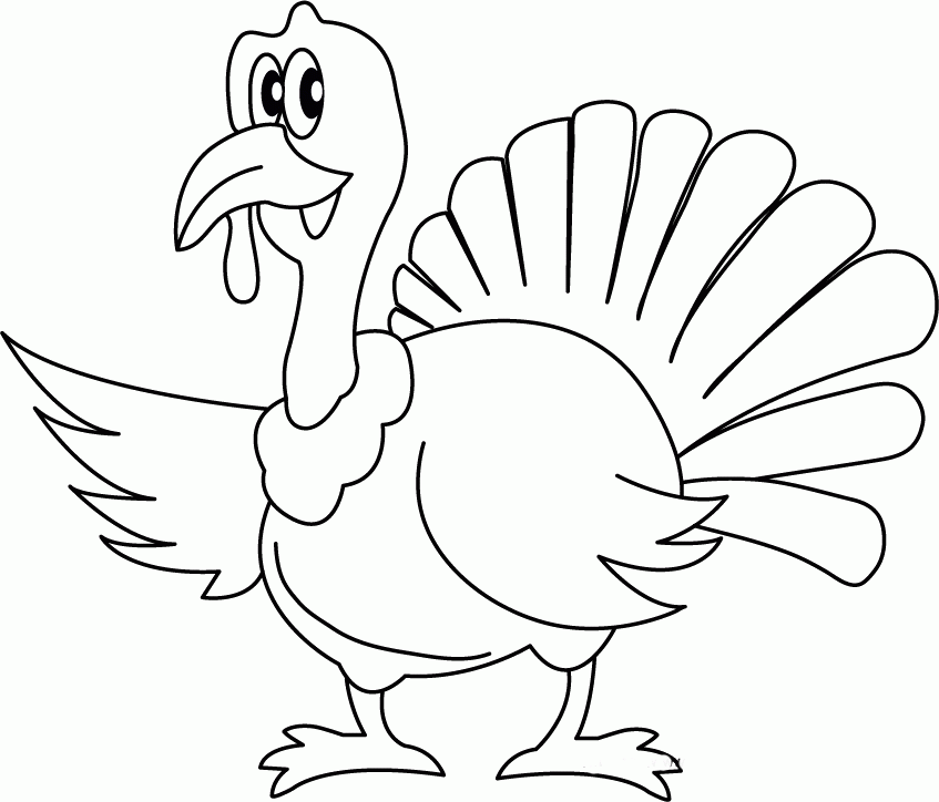 Coloring Pages Turkey Cartoon Coloring Home