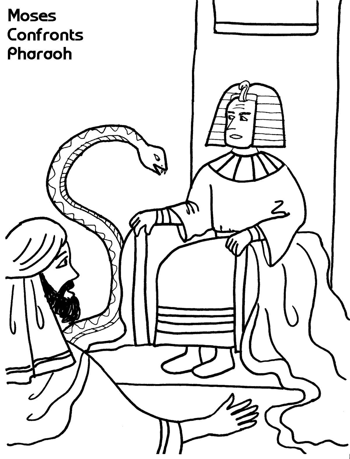 Free Printable Coloring And Activity Pages Of Moses Before Pharaoh