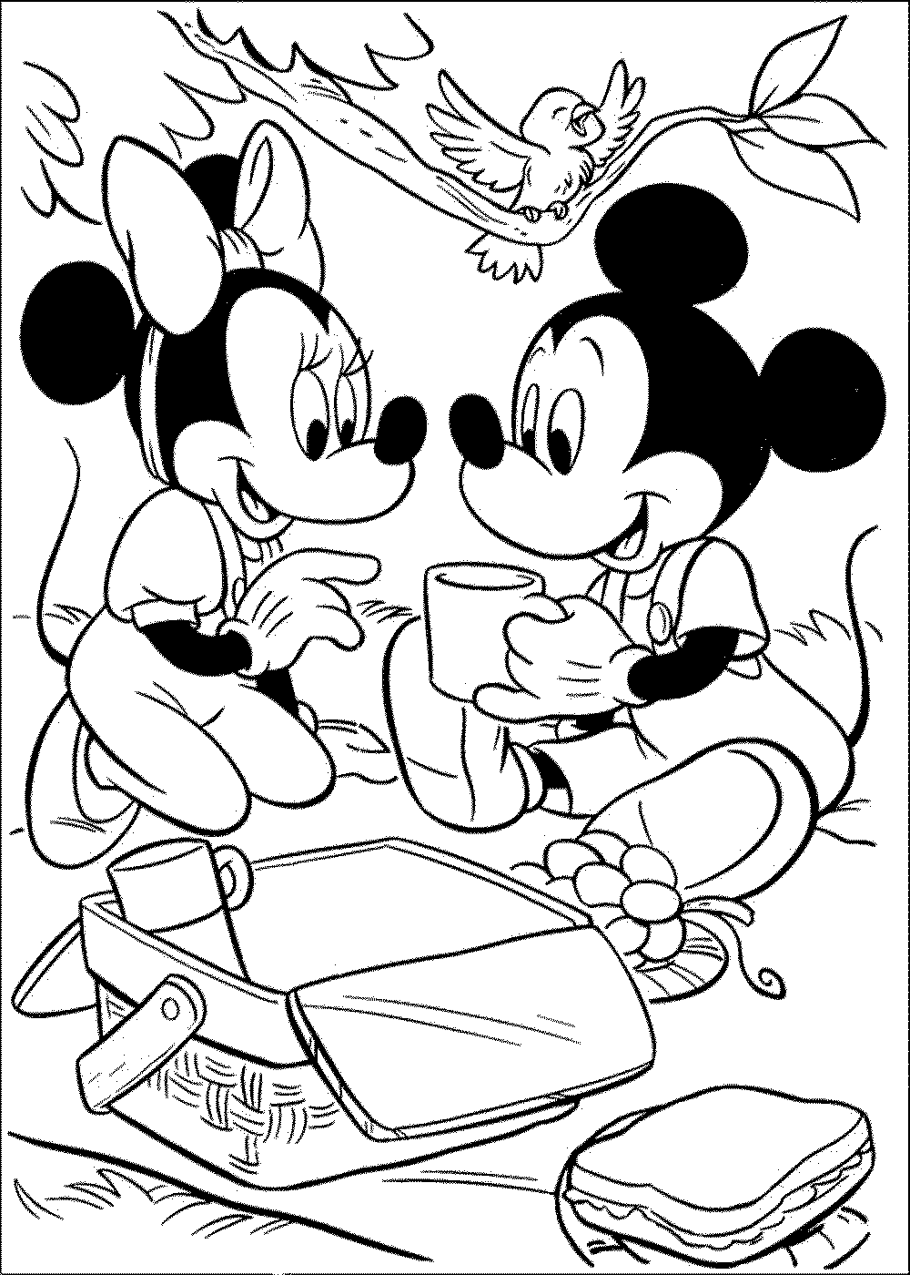 Mickey And Minnie Mouse Coloring Pages To Print For Free ...