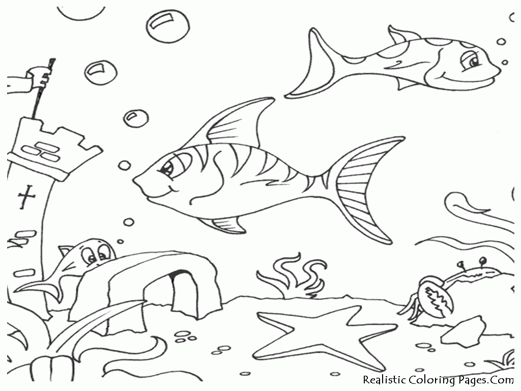Coloring Pages Of Fish In The Ocean - Coloring