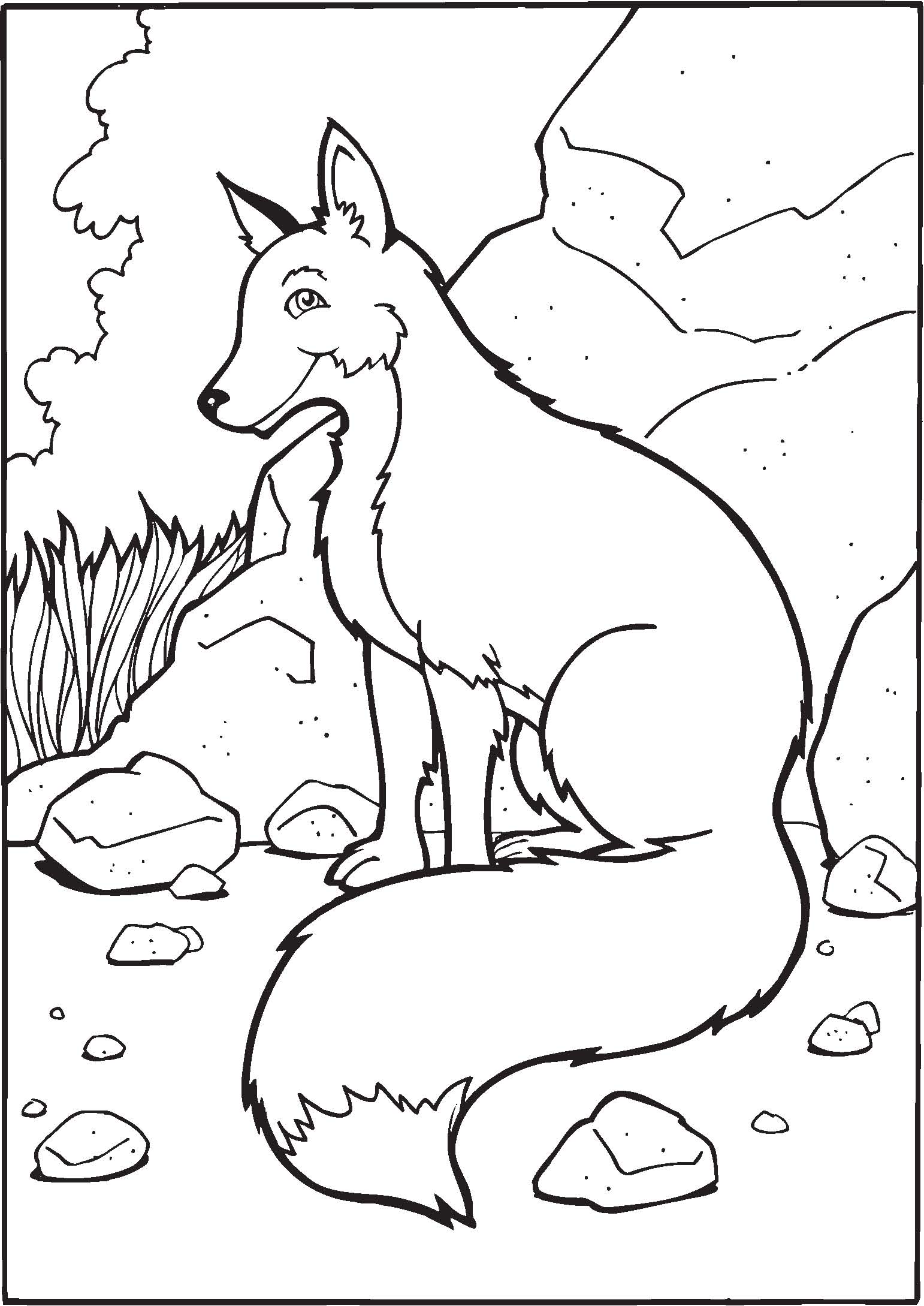 Fox Coloring Page Coloring Home