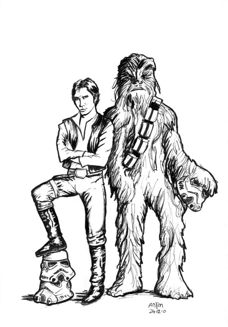 Chewbacca Coloring Page - Coloring Home