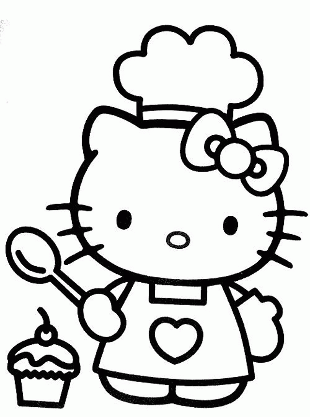 Ballerina Kitty Coloring Page - Coloring Pages For All Ages