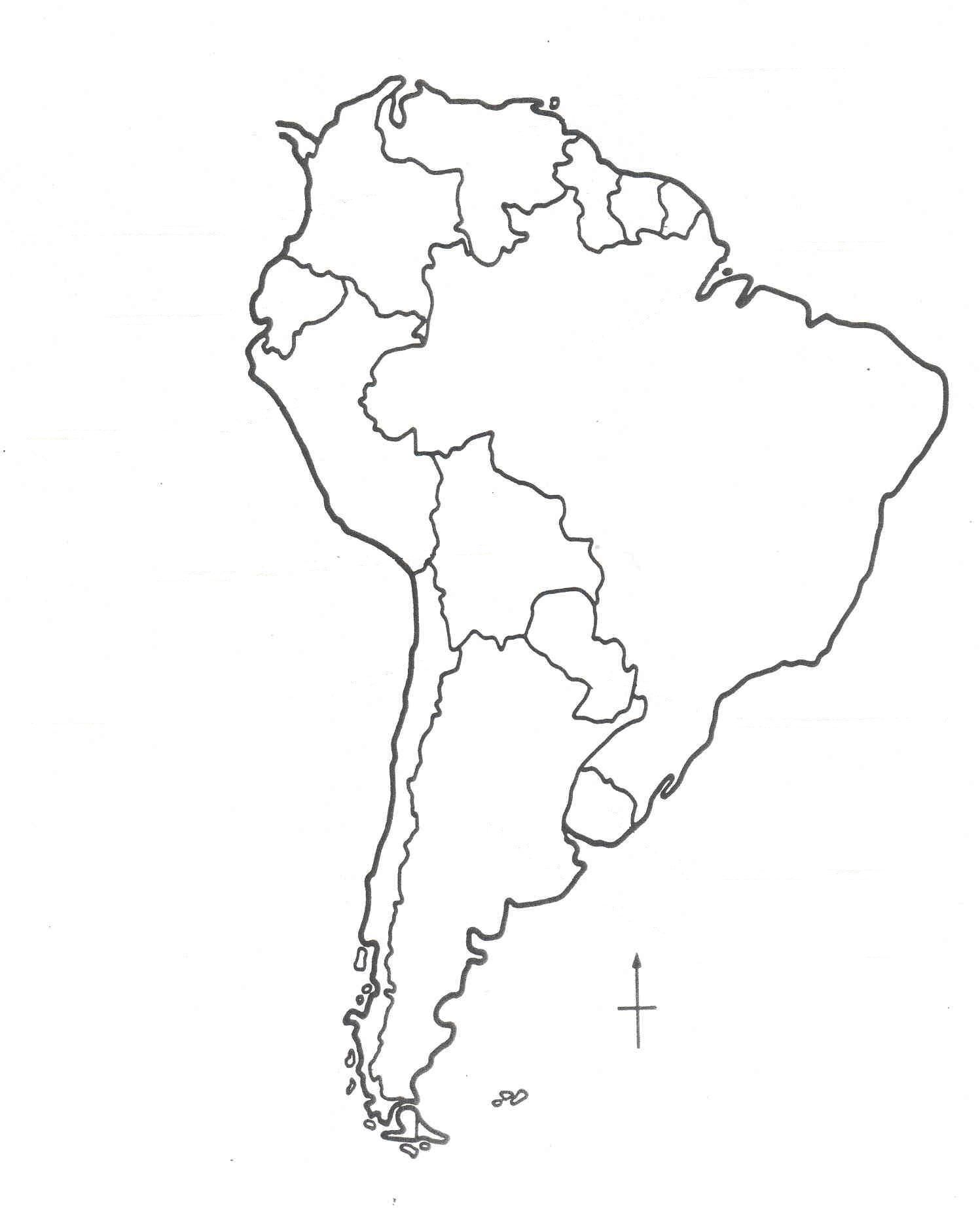 Outline Map Of Central America And Mexico With Central And South