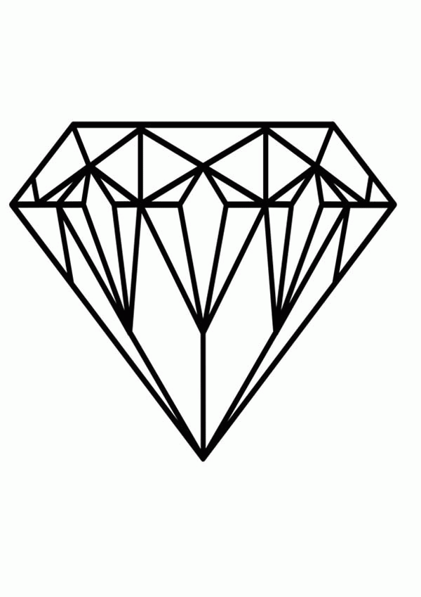 Cute Diamond Coloring Pages Printable 