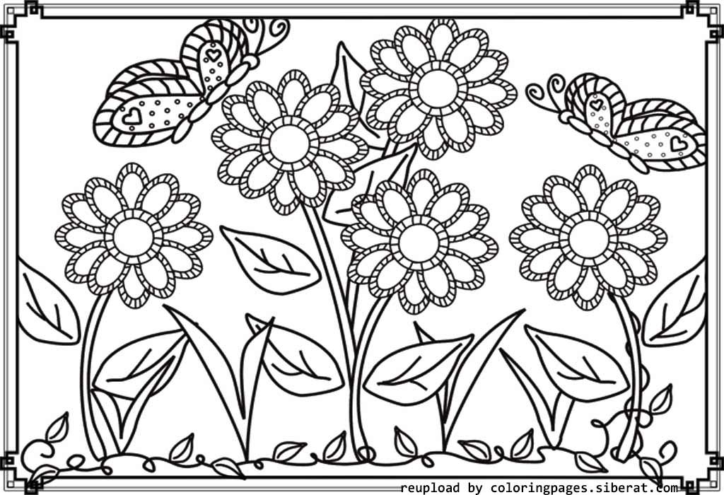 Free Printable Flower Garden Coloring Pages - High Quality ...