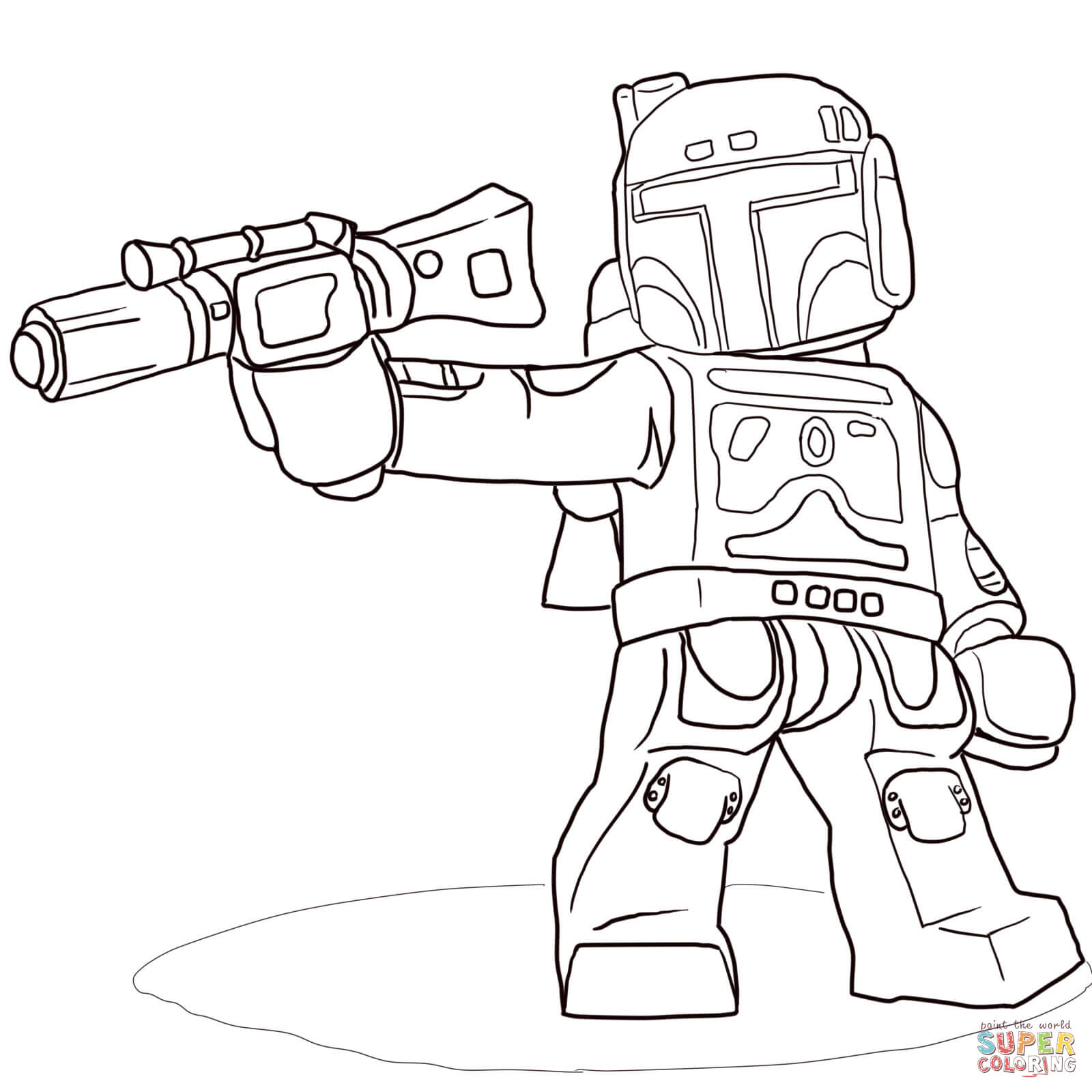 Lego Star Wars Boba Fett Coloring Page
