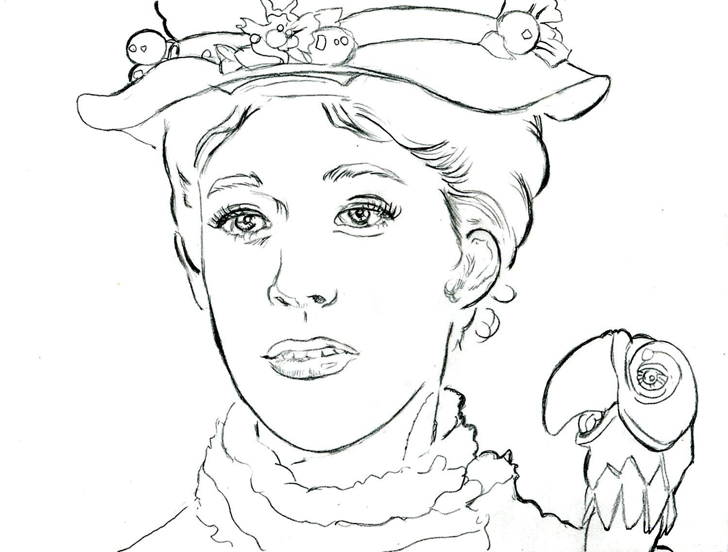 Mary Poppins Coloring Page