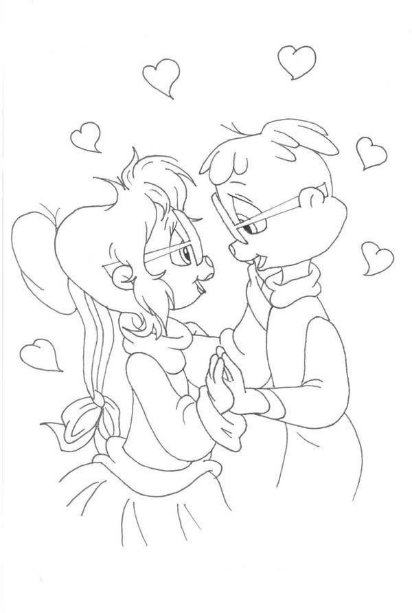 Jeanette Miller and Theodore Seville in Chipettes Coloring Page ...