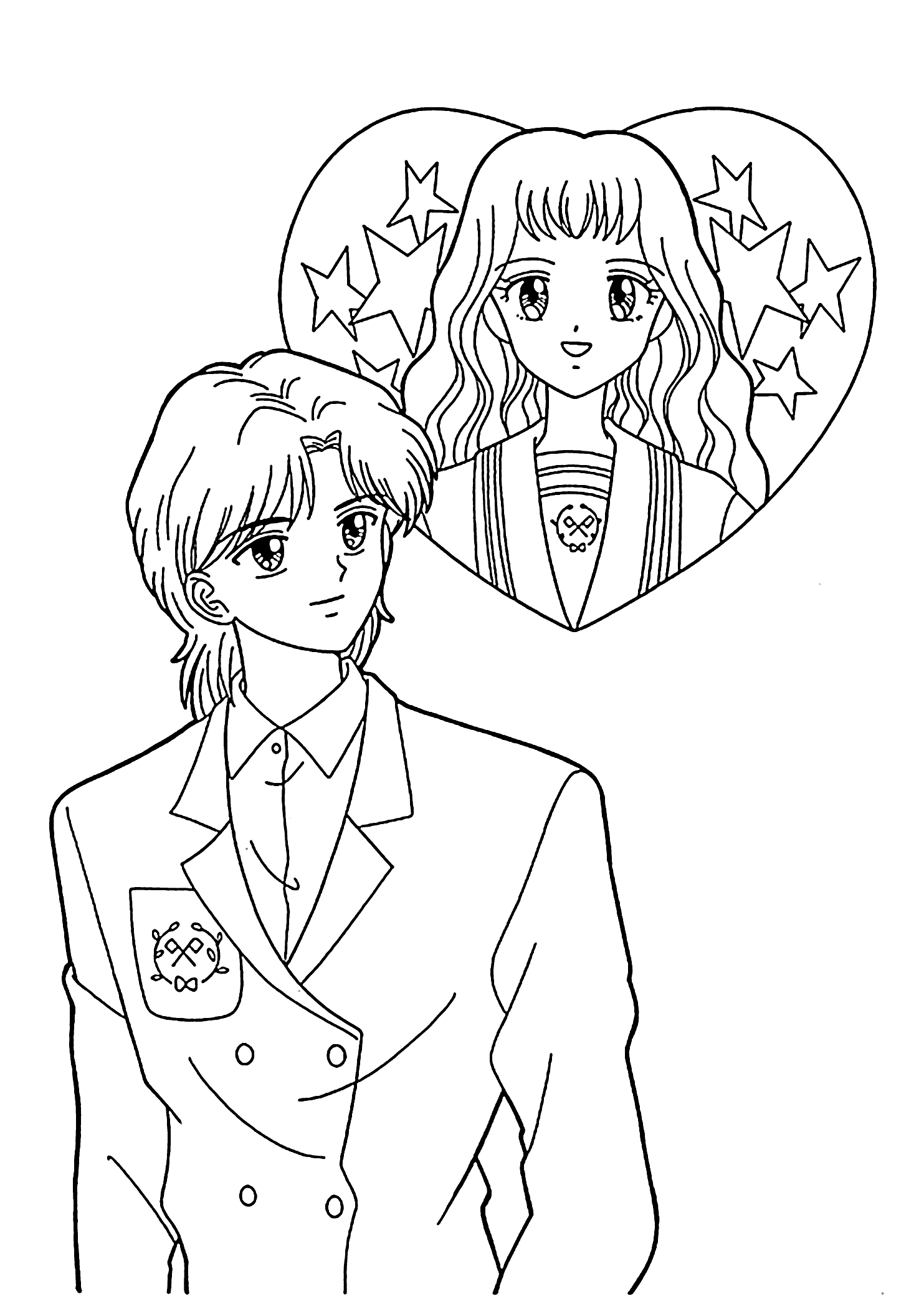 Girl And Boy Coloring Page Coloring Home