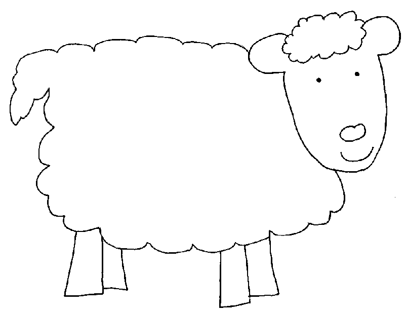 Sheep Outline Coloring Home