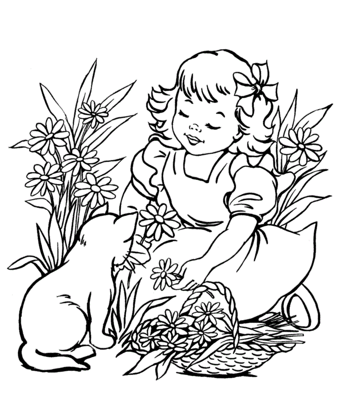 Little Girl Coloring Pages Coloring Home
