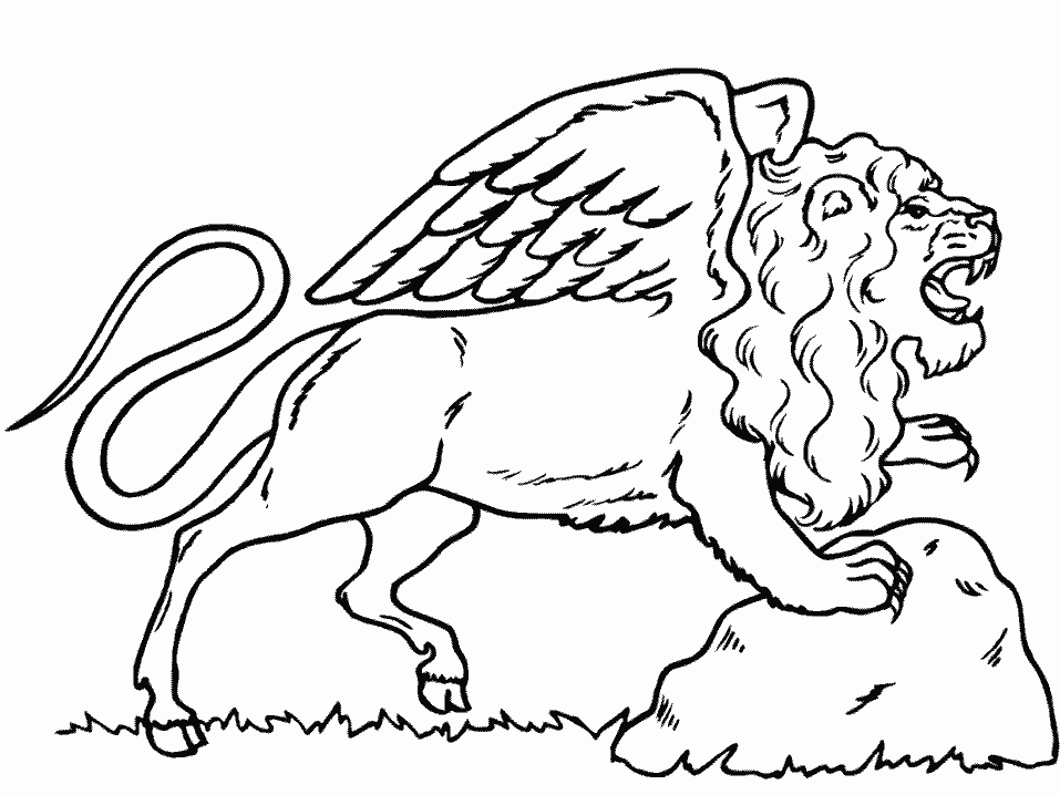 Lion Monster - Monster Coloring Pages : Coloring Pages for Kids 