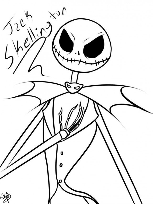 Nightmare Before Christmas Coloring Page - Coloring Home