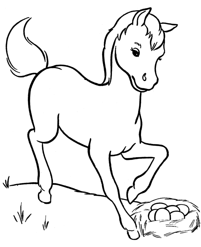 Baby Horse Coloring Pages - Coloring Home