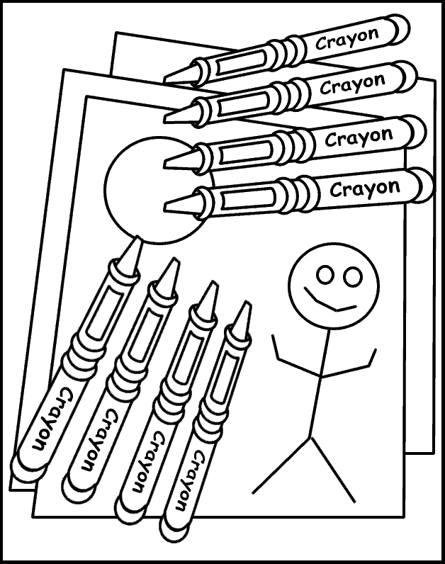 Coloring Pages Of Crayons - Coloring Home
