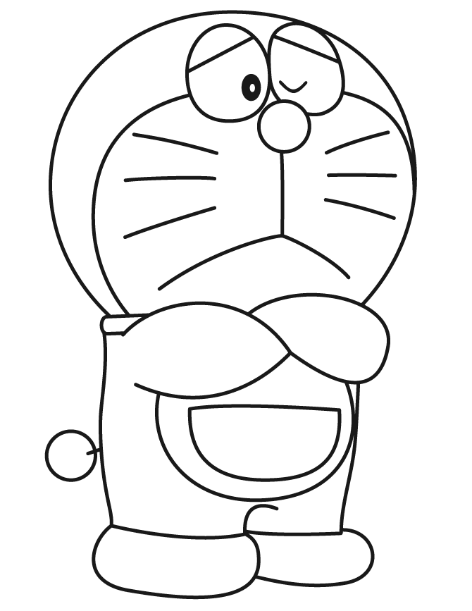 Doraemon face Colouring Pages