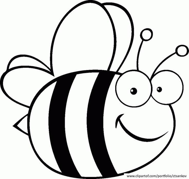 bee coloring page | Bijen Kleurplaten