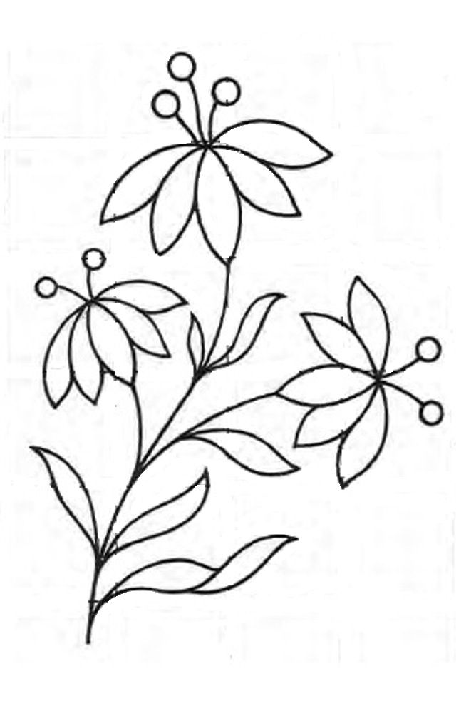Flower Tracing Pattern - Coloring Home