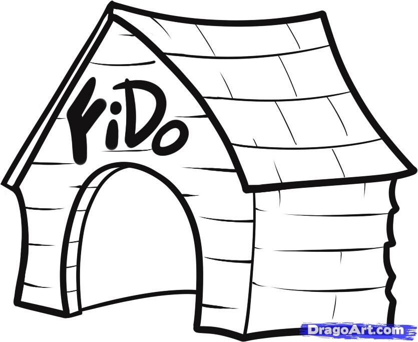 63 Animal Dog House Coloring Page for Kindergarten
